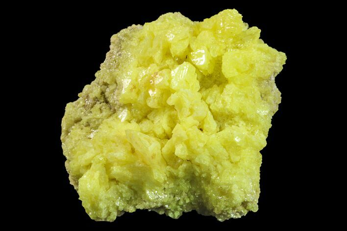 Yellow Sulfur Crystals on Matrix - Steamboat Springs, Nevada #154342